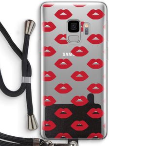 Lips: Samsung Galaxy S9 Transparant Hoesje met koord