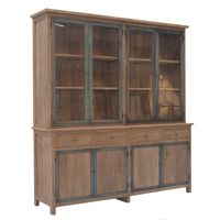 Teak Industriele winkelkast 200cm Teak Industriele winkelkast 200cm
