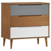 The Living Store MOLDE Ladekast - 80 x 40 x 80 cm - Massief grenenhout met uv-vernis