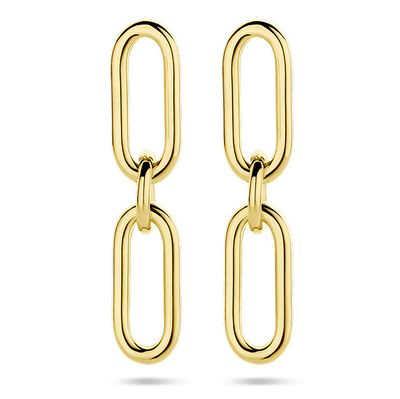Oorhangers Paperclip Ronde Buis zilver goudkleurig 8 x 39 mm