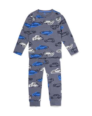 HEMA Kinderpyjama Auto&apos;s Antraciet (antraciet)