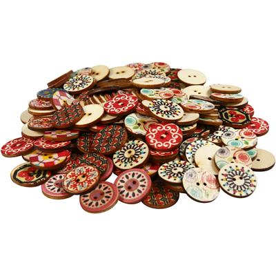 Creativ Company Houten knopen, d 20 mm, 180 stuk/ 1 doos