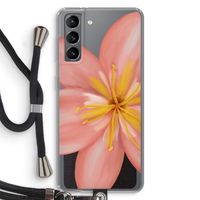 Pink Ellila Flower: Samsung Galaxy S21 Transparant Hoesje met koord