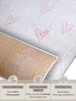 Hanse Home - Adventures children&apos;s carpet Hearts Cream Rosa - 160x235 cm