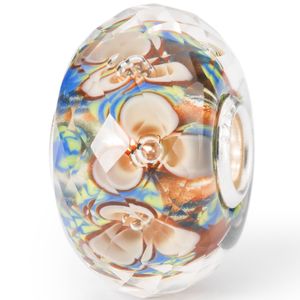 Trollbeads TGLBE-30091 Kraal Wilde bloemen zilver-glas