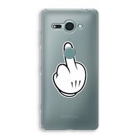 Middle finger black: Sony Xperia XZ2 Compact Transparant Hoesje