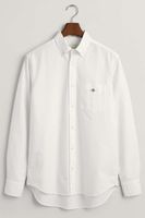 GANT Regular Fit Overhemd wit, Effen - thumbnail