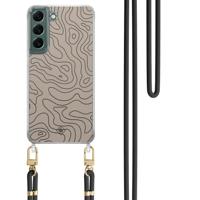 Samsung Galaxy S22 Plus hoesje met zwart koord - Abstract lines