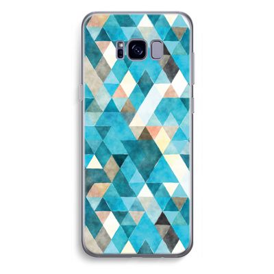 Gekleurde driehoekjes blauw: Samsung Galaxy S8 Plus Transparant Hoesje