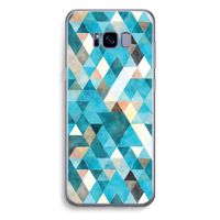 Gekleurde driehoekjes blauw: Samsung Galaxy S8 Plus Transparant Hoesje