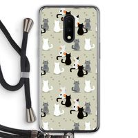 Katten: OnePlus 7 Transparant Hoesje met koord