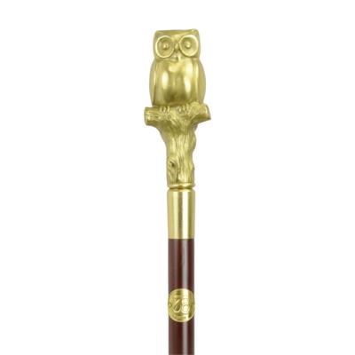 A BRONZE-HANDLED WALKING STICK