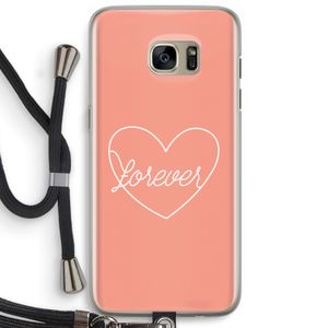 Forever heart: Samsung Galaxy S7 Edge Transparant Hoesje met koord