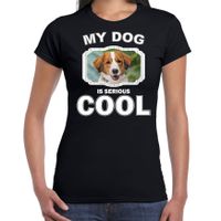 Kooikerhondjes honden t-shirt my dog is serious cool zwart voor dames 2XL  -