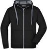 James & Nicholson JN355 Men´s Doubleface Jacket - Black/Carbon - 3XL