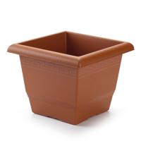 Plasticforte Plantenbak terra cotta 31 x 31 x 24 cm - Bloempot bak vierkant van kunststof
