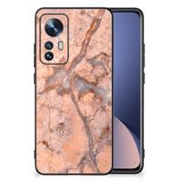 Xiaomi 12 | 12X Marmeren Print Telefoonhoesje Marmer Oranje