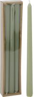 Dinerkaarsen 6 stuks 30 cm groen