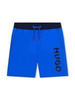 HUGO KIDS short de bain à logo imprimé - Bleu - thumbnail