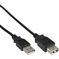 Kabel inLine verlengkabel USB-A 2.0 M/V 1,8 meter zwart - thumbnail