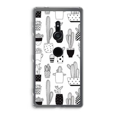 Cactusmotief: Sony Xperia XZ2 Transparant Hoesje