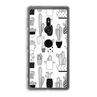 Cactusmotief: Sony Xperia XZ2 Transparant Hoesje