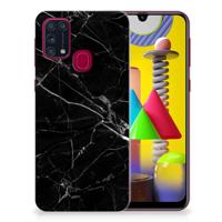 Samsung Galaxy M31 | TPU | Siliconen hoesje | Marmer Zwart - Origineel Cadeau Vader