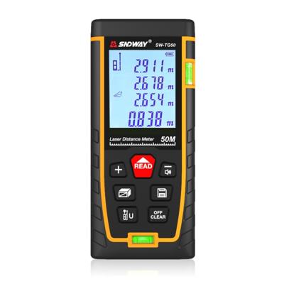 SNDWAY dubbele horizontale Bubble meetzoeker Laser afstand meter bereik hand gereedschap apparaat SW-TG50
