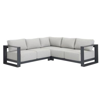 Levanto Hoek Loungebank Carbon Black - Garden impressions