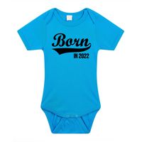 Born in 2022 cadeau baby rompertje blauw jongens