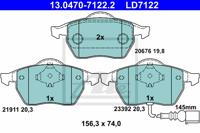 Remmenset, remschijf ATE, Remschijftype: Geventileerd: , Inbouwplaats: Vooras, u.a. für Audi, Skoda, VW, Seat