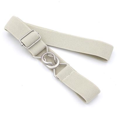 Candy-gekleurd 8-karakter clasp elastische gevlochten riem voor kinderen (kaki)