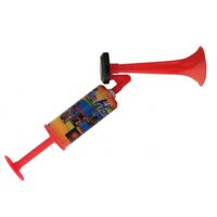 Stadion toeter/luchthoorn met handpomp - op luchtdruk - 40 cm