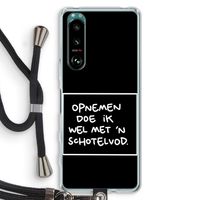 Schotelvod: Sony Xperia 5 III Transparant Hoesje met koord