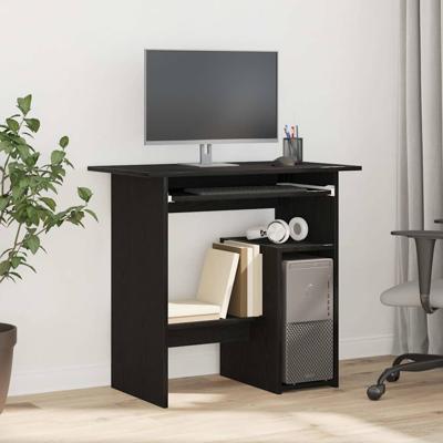 Bureau 80x45x74 cm spaanplaat zwart eikenkleurig