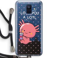 Love You A Lotl: Samsung Galaxy A6 (2018) Transparant Hoesje met koord