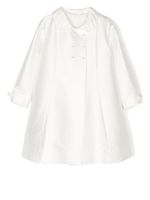 SHATHA ESSA robe mi-longue à design plissé - Blanc