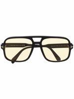 TOM FORD Eyewear lunettes de soleil à monture pilote - Noir