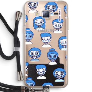 Gezichtjes: Samsung Galaxy J3 (2016) Transparant Hoesje met koord