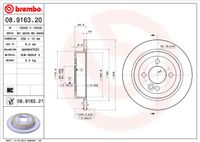 Remschijf BREMBO, Remschijftype: Massief, u.a. fÃ¼r Mini