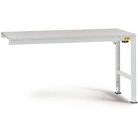 Manuflex LU6038.7035 ESD ESD-werktafel universele standaard aanschuiftafel met melamine schijf, bxdxh = 1250 x 800 x 763-873 mm Grijs-wit (RAL 7035)