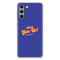 Samsung Galaxy S21FE | Siliconen hoesje | met naam Never Give Up