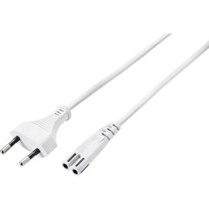 Sygonix SY-5044218 Stroom Netkabel Wit 5.00 m