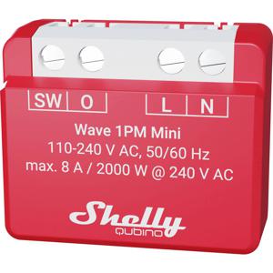 Shelly Qubino Wave 1PM Mini Slimme schakelaar Rood