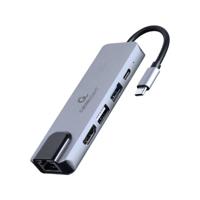 Hub USB GEMBIRD A-CM-COMBO5-04 Zilverkleurig