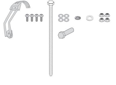 GIVI Bevestigingskit RM02 spatbord, Kettingbeschermer en voor de moto, RM5137KIT