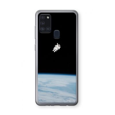 Alone in Space: Samsung Galaxy A21s Transparant Hoesje