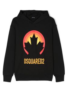 DSQUARED2 KIDS hoodie en coton à imprimé graphique - Noir