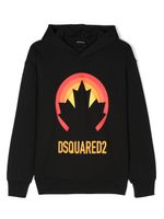 DSQUARED2 KIDS hoodie en coton à imprimé graphique - Noir - thumbnail