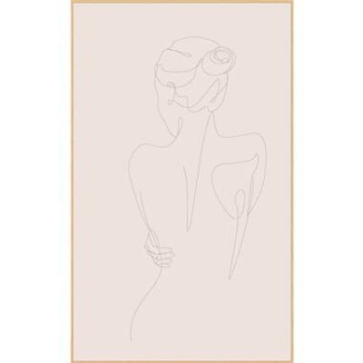 Schilderij Lijntekening - MDF - 60x37 cm